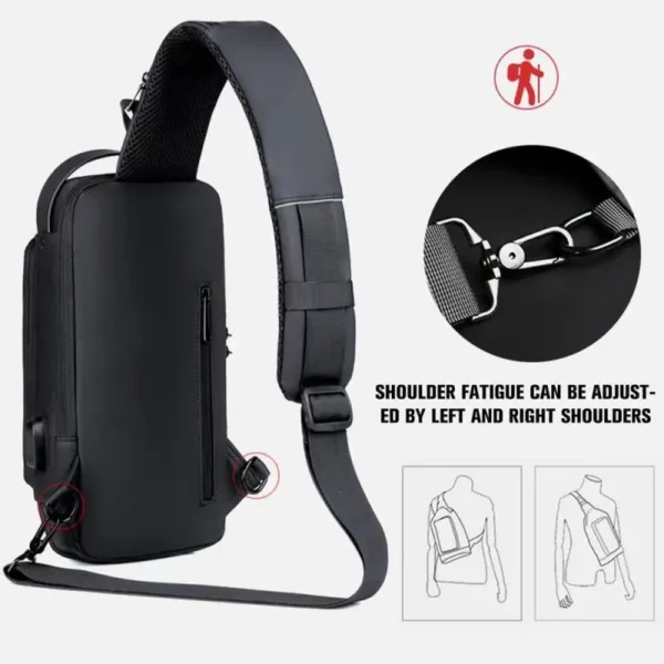 Men's Multifunction Anti-theft USB Shoulder Bag Man Crossbody – Image 3