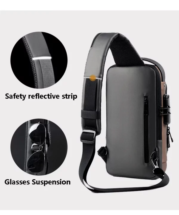 Men's Multifunction Anti-theft USB Shoulder Bag Man Crossbody – Image 11