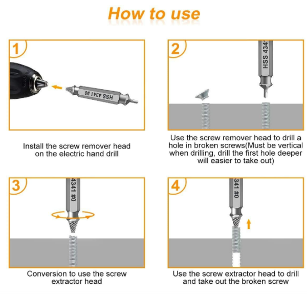 Extracteur de vis endommagées 5 Pièces – Image 7