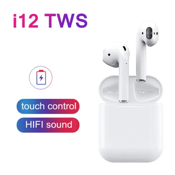 i12 TWS Bluetooth 5.0 Earphones Wireless Headphones Earbuds Touch Control – Image 7