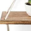 Étagère DOUBLE murale suspendue en bois rustique avec corde – Image 10
