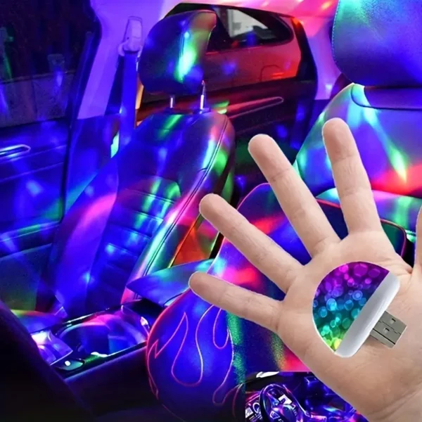 Mini lampes disco USB avec 3 adaptateurs pour fêtes – Image 7