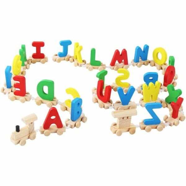 Ensemble de Jouets de Train Alphabet en Bois – Image 3