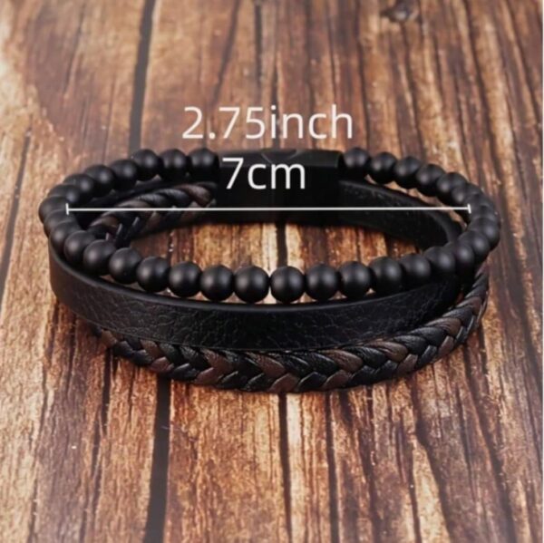 Bracelet triple noir en aimant