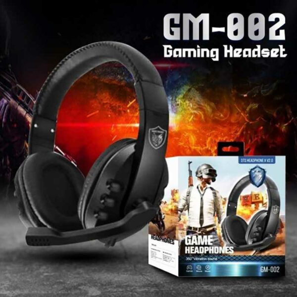 Casque Micro Gamer GM002 - JACK 3.5MM - Noir