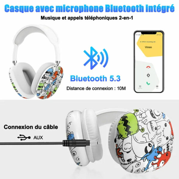 Casque P9 Graffiti TWS Wireless – Image 4