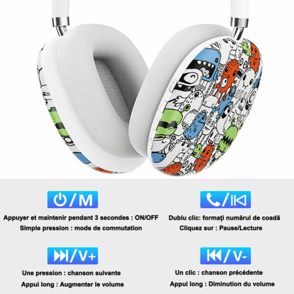 Casque P9 Graffiti TWS Wireless – Image 8