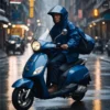 Ensemble pantalon et veste imperméables - Bleu marine – Image 5