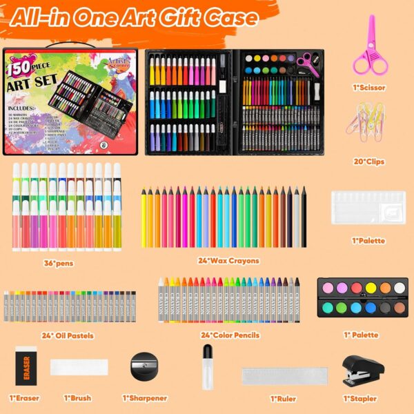 Pack Art Set Drawing Supplies Painting Art Kits 150 pièces – Image 5