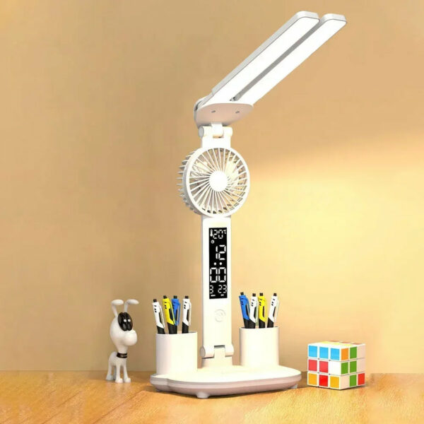 Lampe de Bureau Multifonctionnelle avec Ventilateur